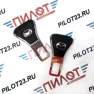 Заглушка для ремня безопасности VIP c кожаной вставкой KL416 с логотипом MAZDA (2шт)