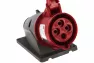 Розетка стационарная IEK MAGNUM ССИ-124 32А 3Р/РЕ 380В IP44, бордовая, черная