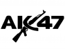 Наклейка "АК-47" 10*20см /черный/