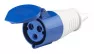 Розетка переносная силовая REXANT ССИ 223 2Р/РЕ 32А 220В IP44 SQ0603-0015, белая, синяя