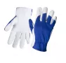 Перчатки JETA PRO JLE321 Safety Mechanic кожаные белый/синий с тыльной стороной из хлопка, 10/XL