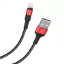Кабель HOCO X26 Apple /черно-красный/