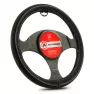 Оплётка руля AUTOPROFI AP-2020 BK/GY (M) синтетический нубук (черный-серый)