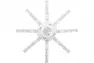Комплект светодиодных линеек Звездочка smd5730, 12Вт, IP30, 900Лм, 6400К, d180mm, Apeyron, белый