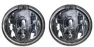 Фары противотуманные JH-3830 C /белые 12V 55A H3/ со светодиодным ободком (компл. 2шт)