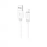 Кабель BOROFONE BX89 Apple 1м /белый-серебро/