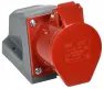 Розетка стационарная IEK MAGNUM ССИ-115 16А-6ч/200/346-240/415В 3Р/РЕ/N IP44, красная, серая