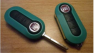 Корпус ключа зажигания Fiat 3 кнопки зеленый KFI013