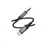 Кабель BOROFONE BL24 AUX+Type-C 1м /металлик/