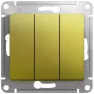 Выключатель GLOSSA 3-клавишный, сх.1+1+1,10AX, механизм, желтый