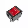 Выключатель клавишный 250 V 30 А (4с) ON-OFF красный с подсветкой REXANT