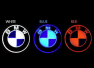 Эмблема светодиодная 4D BMW White 1568 8,2*8,2см QIAQI