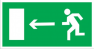 Знак  "Направление к эвакуационному выходу налево" 300*150мм пластик ПВХ светящ.