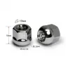 Гайка открытая M12X1,50Х18 сфера 19 ключ D8