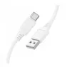 Кабель BOROFONE BX115 USB+Type-C 3А 1м /белый/