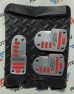 Комплект накладок на педали (механика) NNP-M-ZG-324-2 /хром+красные вставки/