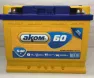 Аккумулятор AKOM- 6CT-60 VL евро. зал. (о.п.)