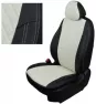 А/м чехлы Toyota Corolla Sd (E140, E150) 2007-2013 Экокожа Ромб (черный/белый)