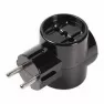 Разветвитель 3гн. б/з круглый черный 16A 250B Smartbuy SBE-16-A06-3z