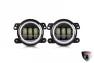 Фары противотуманные G0059 со светодиодным ободком 12/24V-20.5W 97*97*80мм (компл. 2шт)