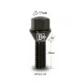 Болт M12X1.25X28 конус 17 ключ черный 172110 BA