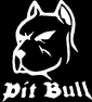 Наклейка "Pit Bull" 10*10см /белый/ 