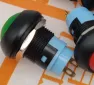 Кнопка PB-1202B с фиксацией синий