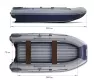 Лодка надувная ПВХ "Флагман DK 320" (серо-синий) + коврик ЭВА