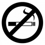 Наклейка "Не курить!" 10*10см /черный/